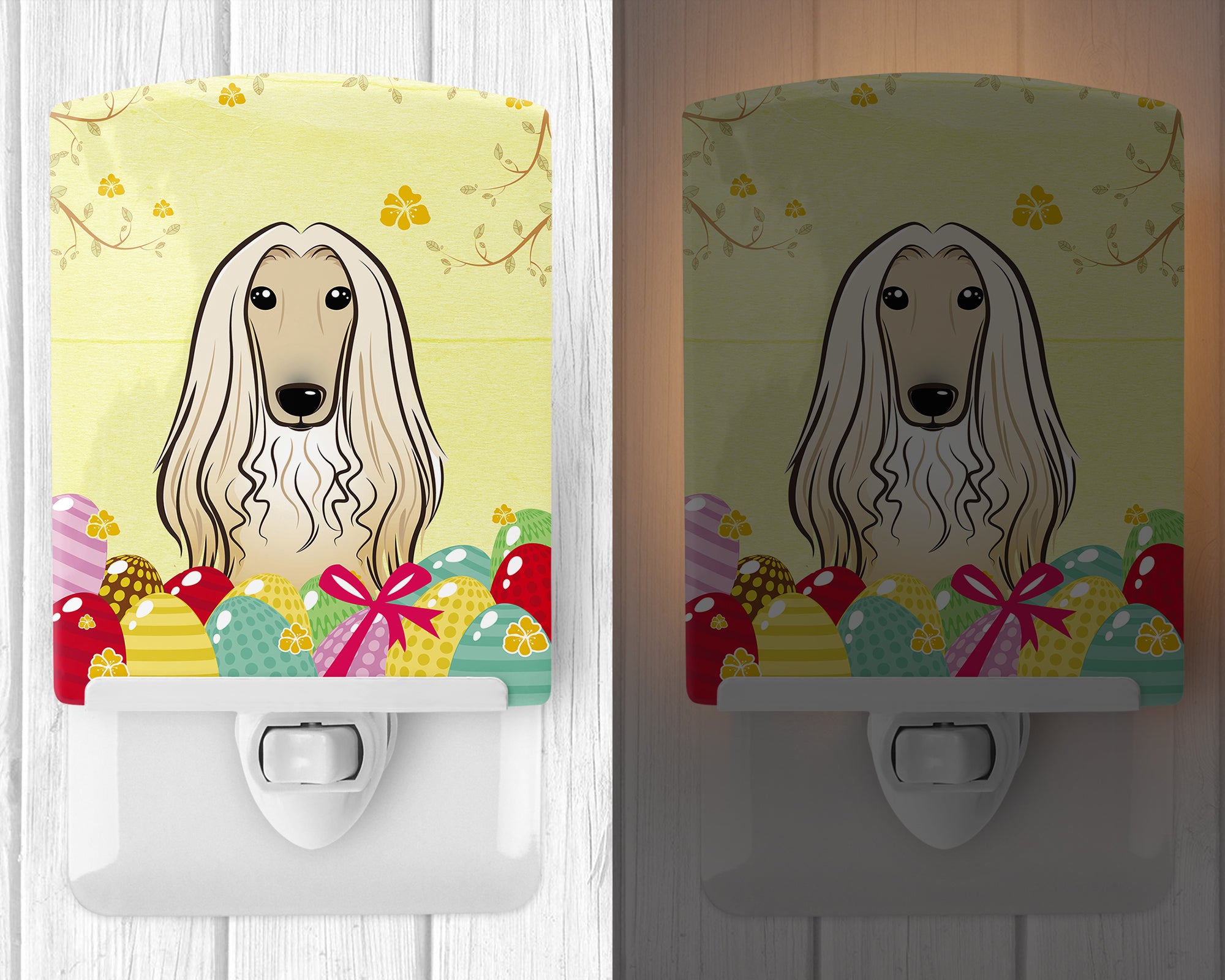 Afghan Hound Easter Egg Hunt Ceramic Night Light BB1926CNL - the-store.com