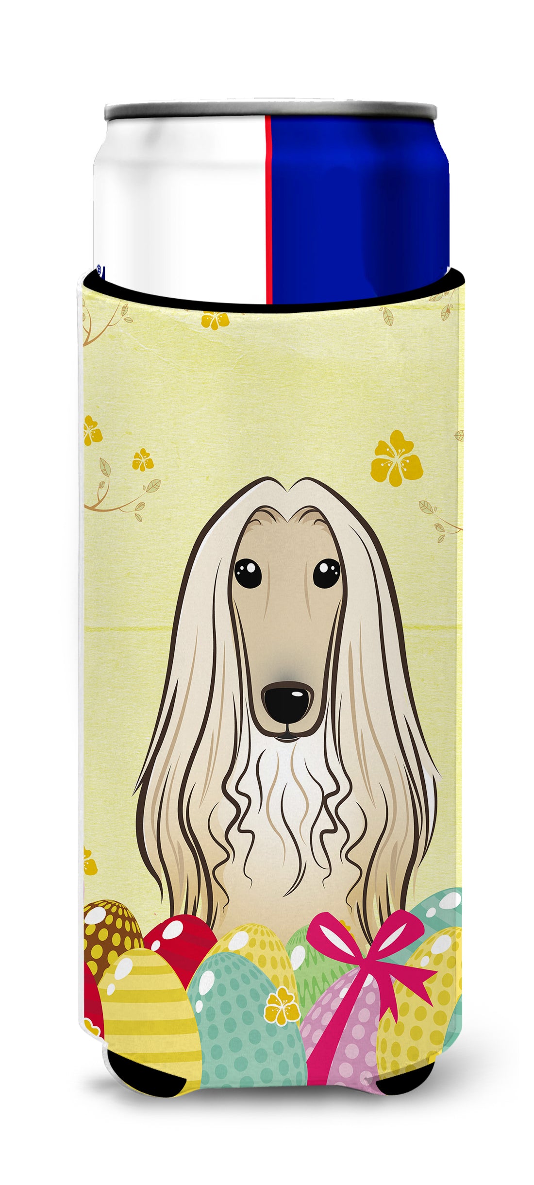 Afghan Hound Easter Egg Hunt  Ultra Beverage Insulator for slim cans BB1926MUK  the-store.com.