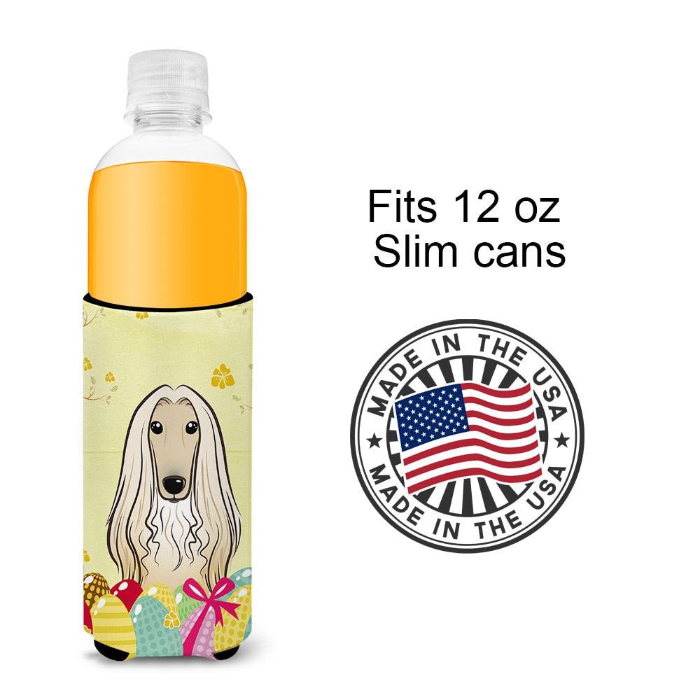 Afghan Hound Easter Egg Hunt  Ultra Beverage Insulator for slim cans BB1926MUK  the-store.com.