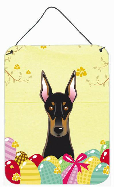 Doberman Easter Egg Hunt Wall or Door Hanging Prints BB1927DS1216 by Caroline's Treasures