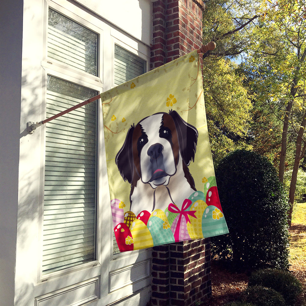 Saint Bernard Easter Egg Hunt Flag Canvas House Size BB1928CHF  the-store.com.