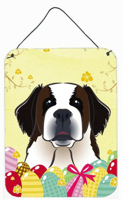 Saint Bernard Easter Egg Hunt Wall or Door Hanging Prints BB1928DS1216 by Caroline&#39;s Treasures