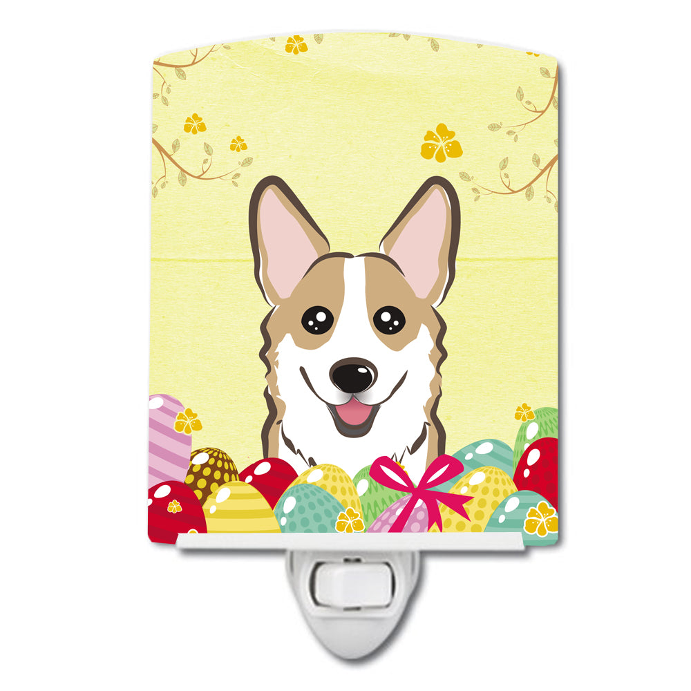 Sable Corgi Easter Egg Hunt Ceramic Night Light BB1935CNL - the-store.com