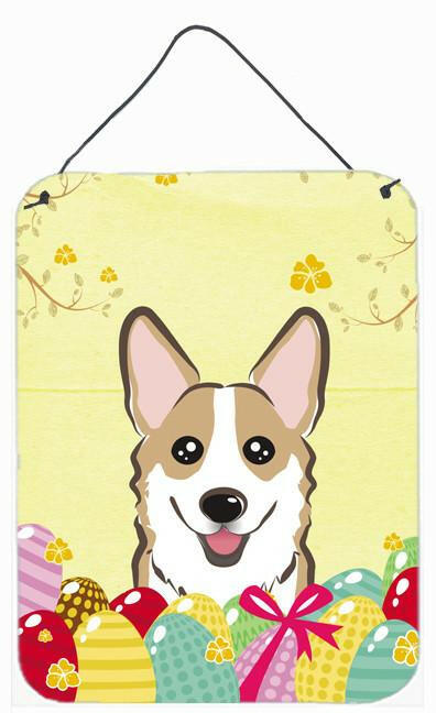 Sable Corgi Easter Egg Hunt Wall or Door Hanging Prints BB1935DS1216 by Caroline&#39;s Treasures