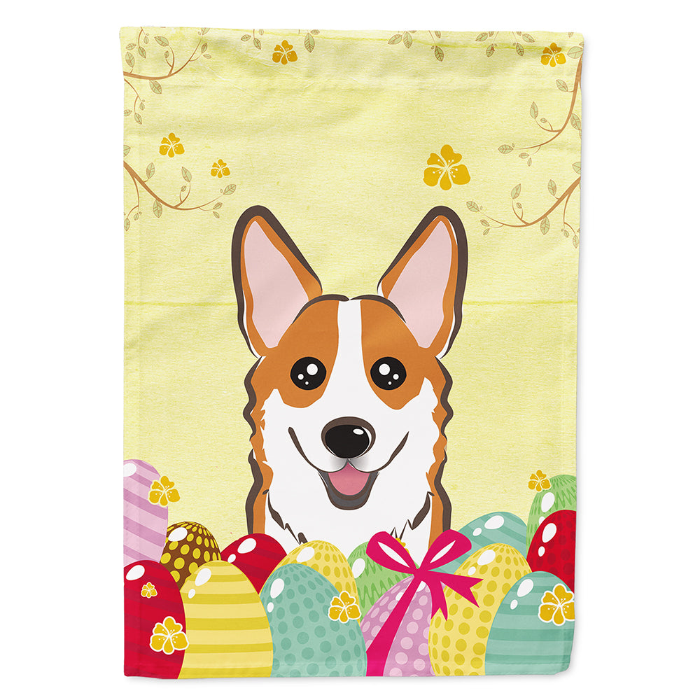 Red Corgi Easter Egg Hunt Flag Canvas House Size BB1936CHF  the-store.com.