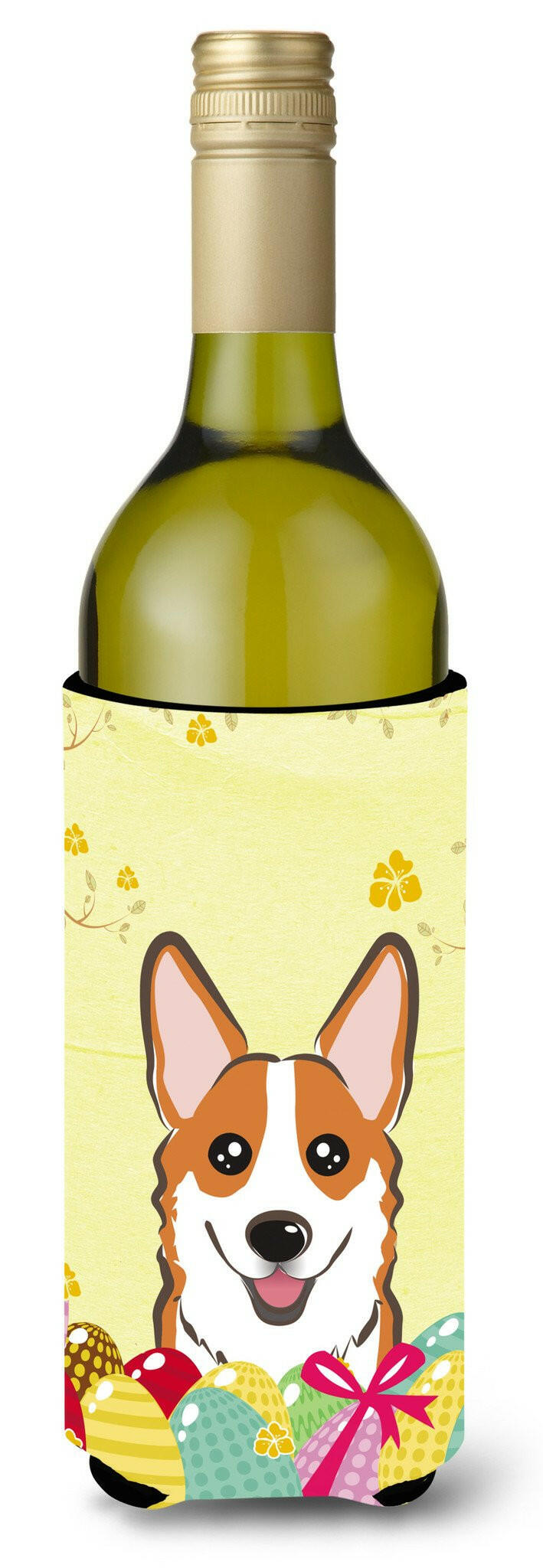 Red Corgi Easter Egg Hunt Wine Bottle Beverage Insulator Hugger BB1936LITERK by Caroline's Treasures