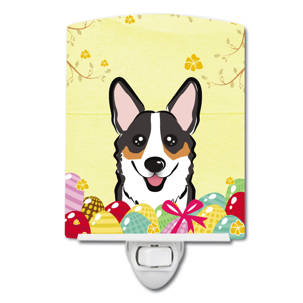 Tricolor Corgi Easter Egg Hunt Ceramic Night Light BB1937CNL - the-store.com