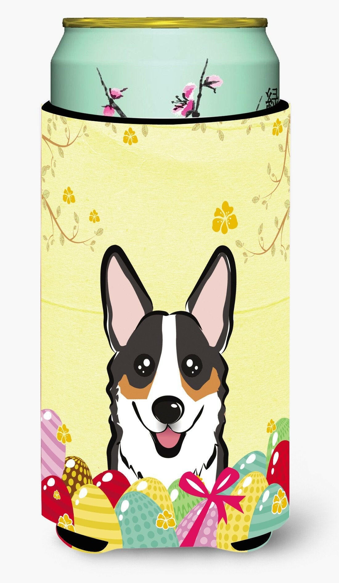 Tricolor Corgi Easter Egg Hunt Tall Boy Beverage Insulator Hugger BB1937TBC by Caroline's Treasures