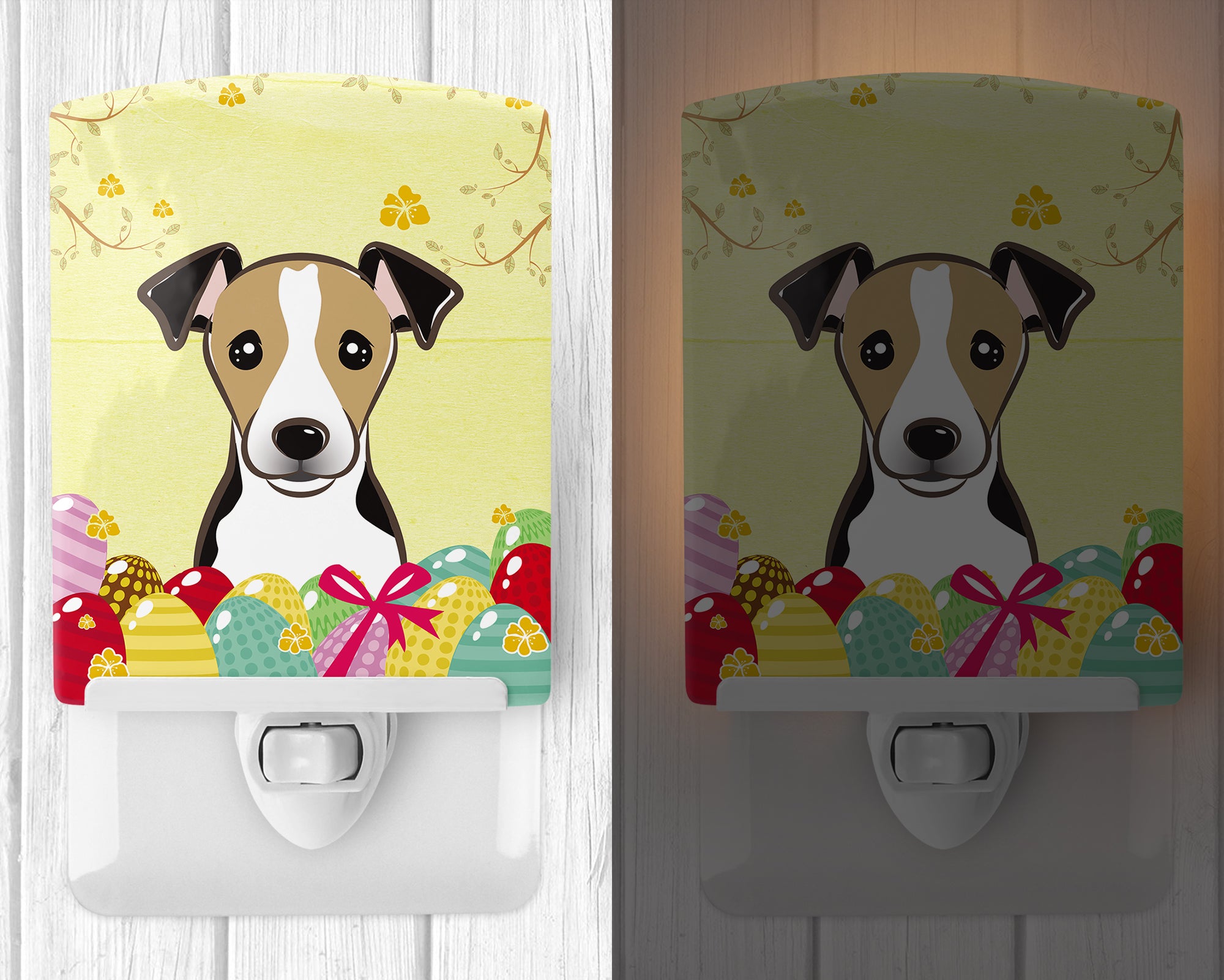 Jack Russell Terrier Easter Egg Hunt Ceramic Night Light BB1943CNL - the-store.com