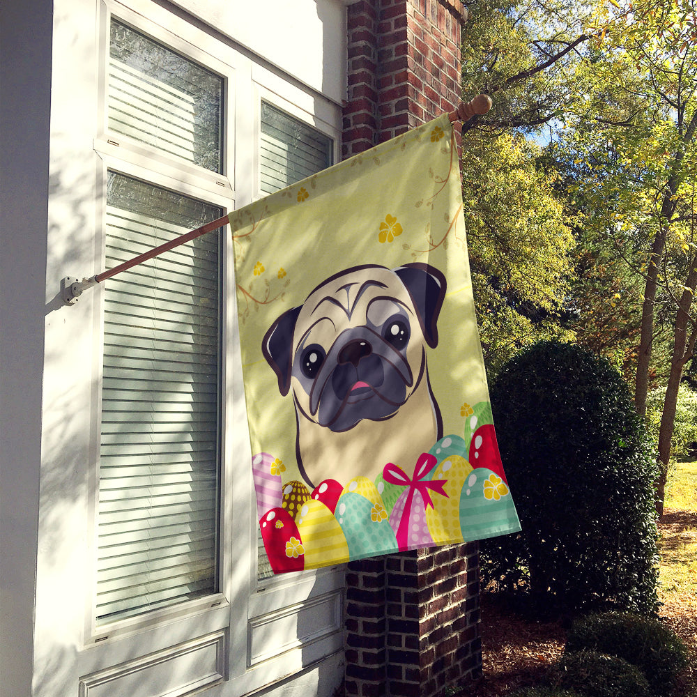 Fawn Pug Easter Egg Hunt Flag Canvas House Size BB1944CHF  the-store.com.