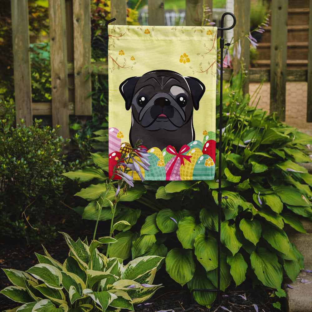 Black Pug Easter Egg Hunt Flag Garden Size BB1945GF  the-store.com.