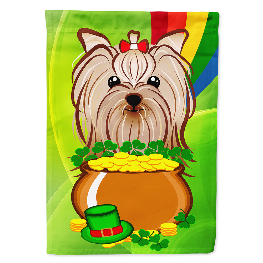 Yorkie Yorkshire Terrier St. Patrick's Day Flag Canvas House Size BB1948CHF  the-store.com.