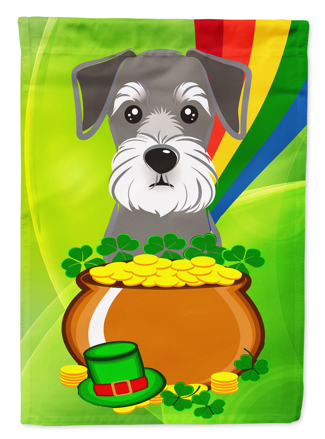 Schnauzer St. Patrick's Day Flag Garden Size BB1950GF.