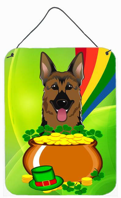 German Shepherd St. Patrick's Day Wall or Door Hanging Prints BB1955DS1216 by Caroline's Treasures