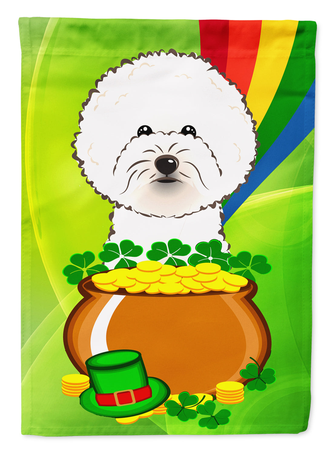 Bichon Frise St. Patrick's Day Flag Garden Size BB1961GF.