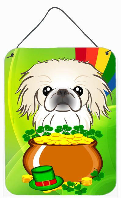 Pekingese St. Patrick's Day Wall or Door Hanging Prints BB1965DS1216 by Caroline's Treasures