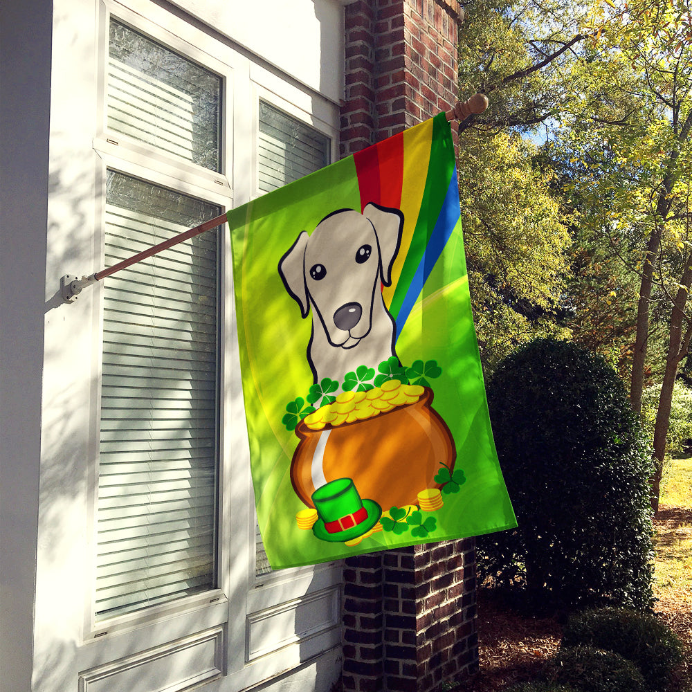 Yellow Labrador St. Patrick's Day Flag Canvas House Size BB1966CHF  the-store.com.