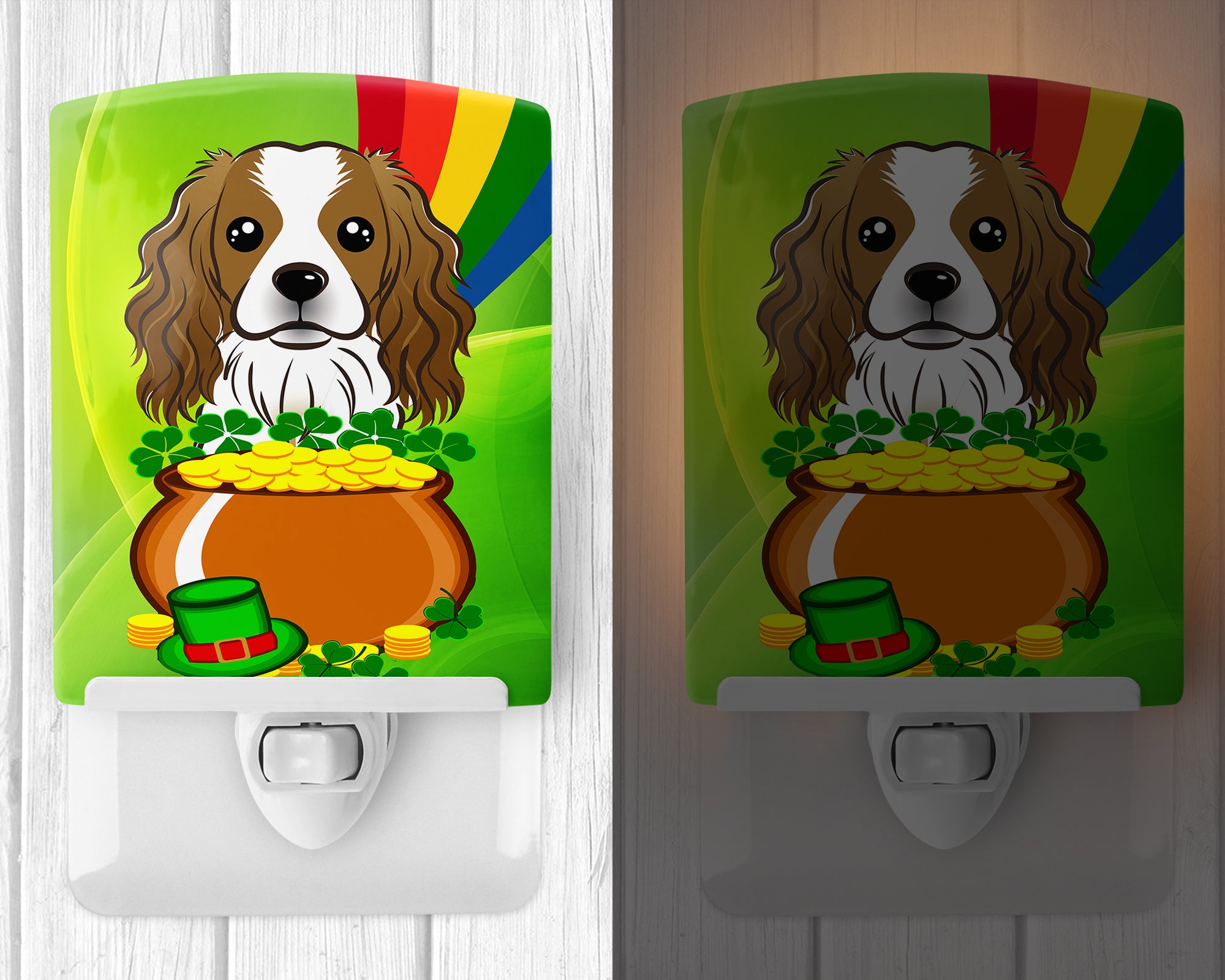 Cavalier Spaniel St. Patrick's Day Ceramic Night Light BB1968CNL - the-store.com