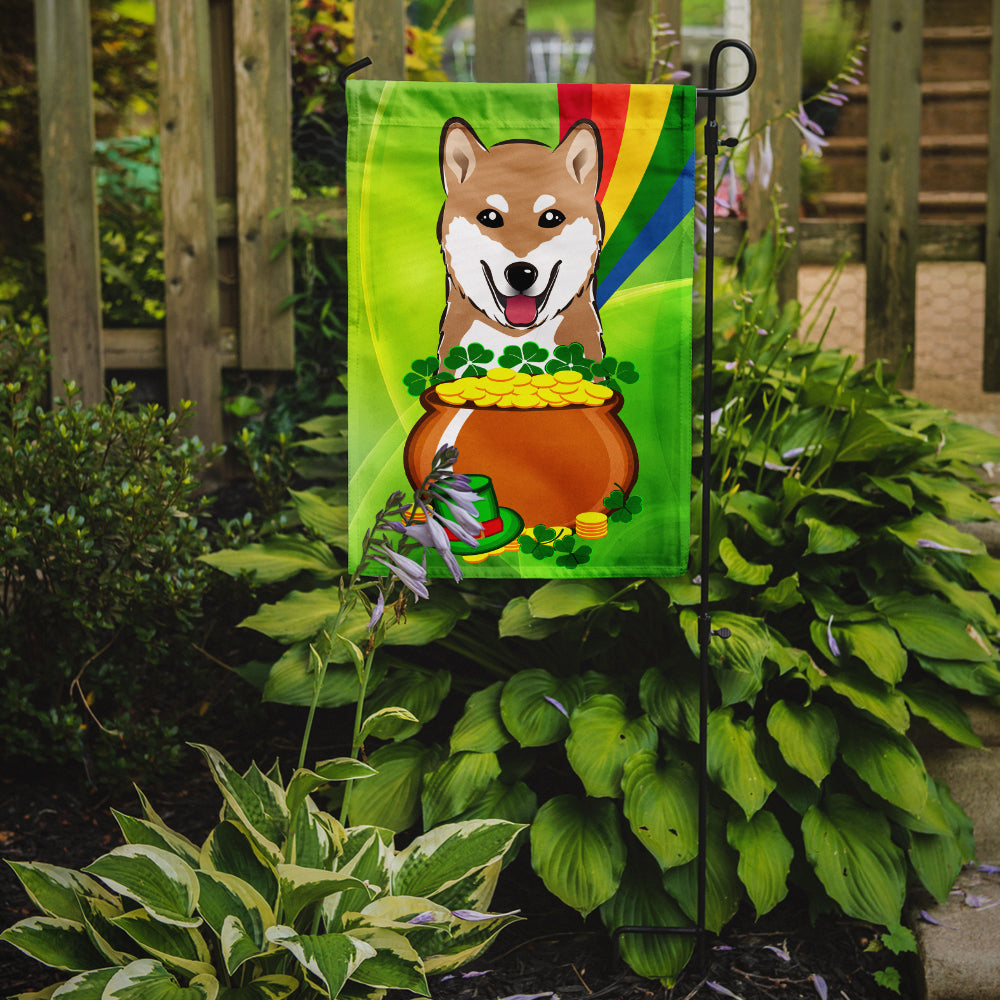 Shiba Inu St. Patrick's Day Flag Garden Size BB1969GF.