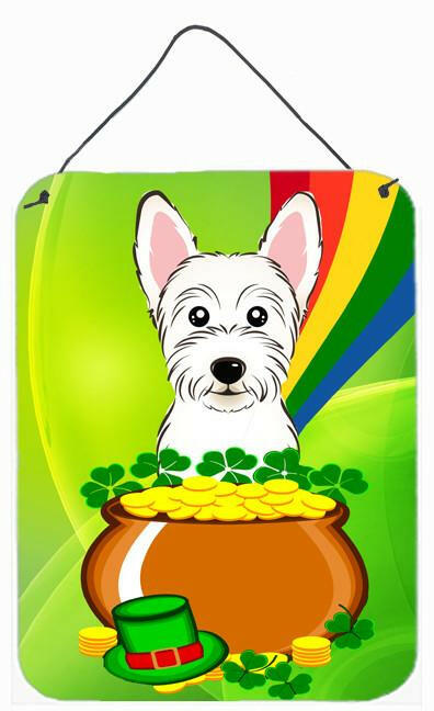 Westie St. Patrick's Day Wall or Door Hanging Prints BB1970DS1216 by Caroline's Treasures