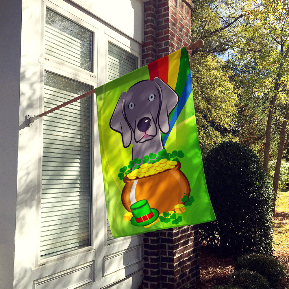 Weimaraner St. Patrick's Day Flag Canvas House Size BB1975CHF  the-store.com.