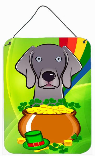 Weimaraner St. Patrick's Day Wall or Door Hanging Prints BB1975DS1216 by Caroline's Treasures