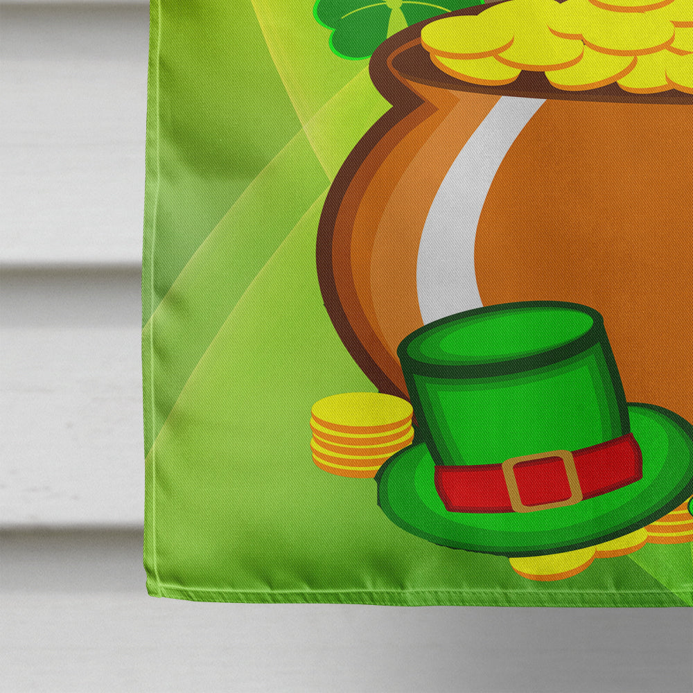 Chocolate Labrador St. Patrick's Day Flag Canvas House Size BB1978CHF  the-store.com.