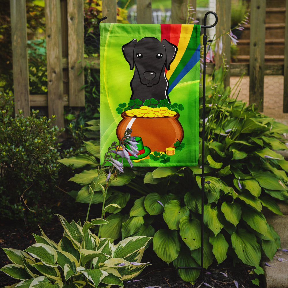 Black Labrador St. Patrick's Day Flag Garden Size BB1979GF.