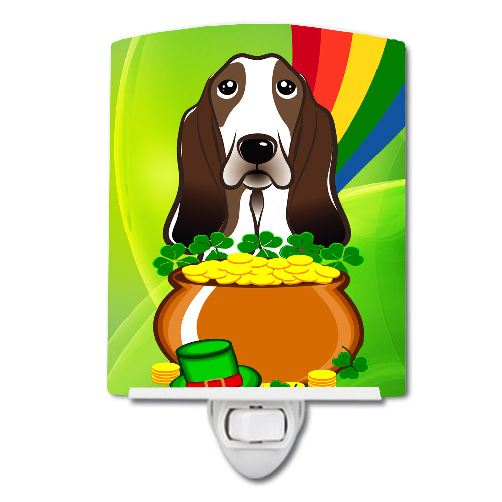 Basset Hound St. Patrick's Day Ceramic Night Light BB1987CNL - the-store.com