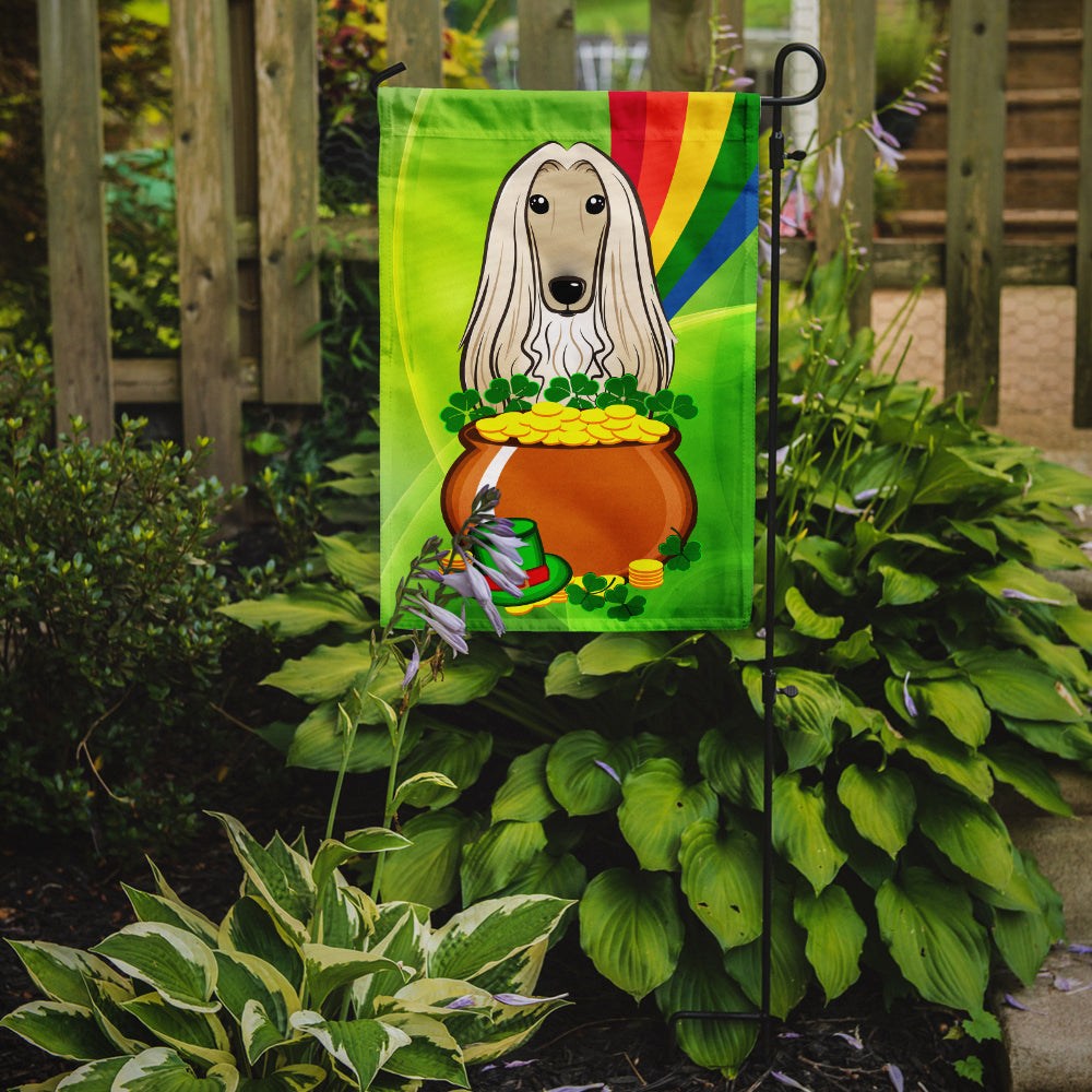 Afghan Hound St. Patrick's Day Flag Garden Size BB1988GF.