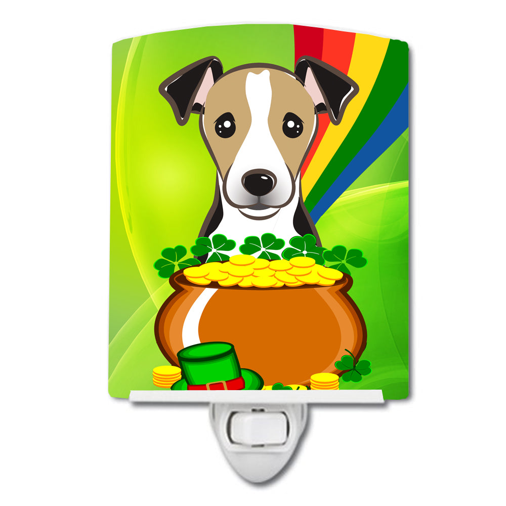 Jack Russell Terrier St. Patrick's Day Ceramic Night Light BB2005CNL - the-store.com