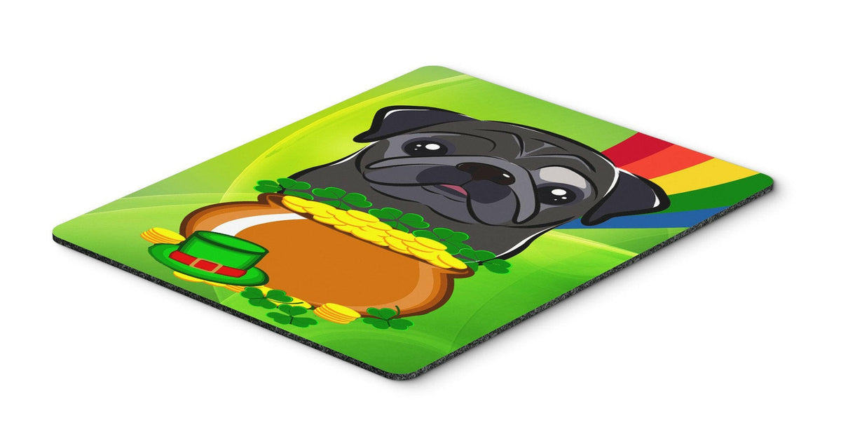 Black Pug St. Patrick&#39;s Day Mouse Pad, Hot Pad or Trivet BB2007MP by Caroline&#39;s Treasures