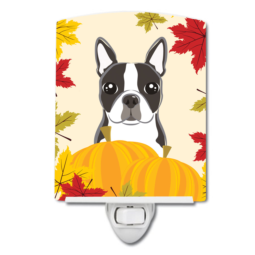 Boston Terrier Thanksgiving Ceramic Night Light BB2009CNL - the-store.com