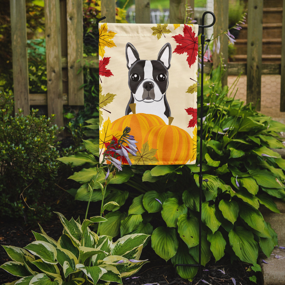 Boston Terrier Thanksgiving Flag Garden Size BB2009GF.