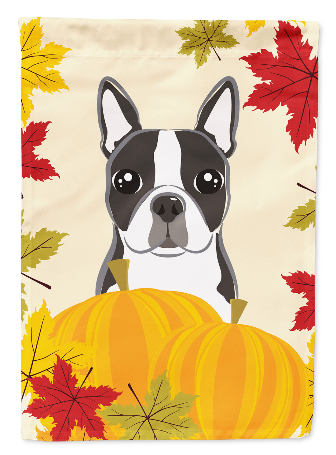 Boston Terrier Thanksgiving Flag Garden Size BB2009GF.