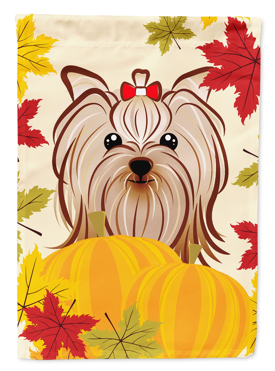 Yorkie Yorkshire Terrier Thanksgiving Flag Canvas House Size BB2010CHF  the-store.com.