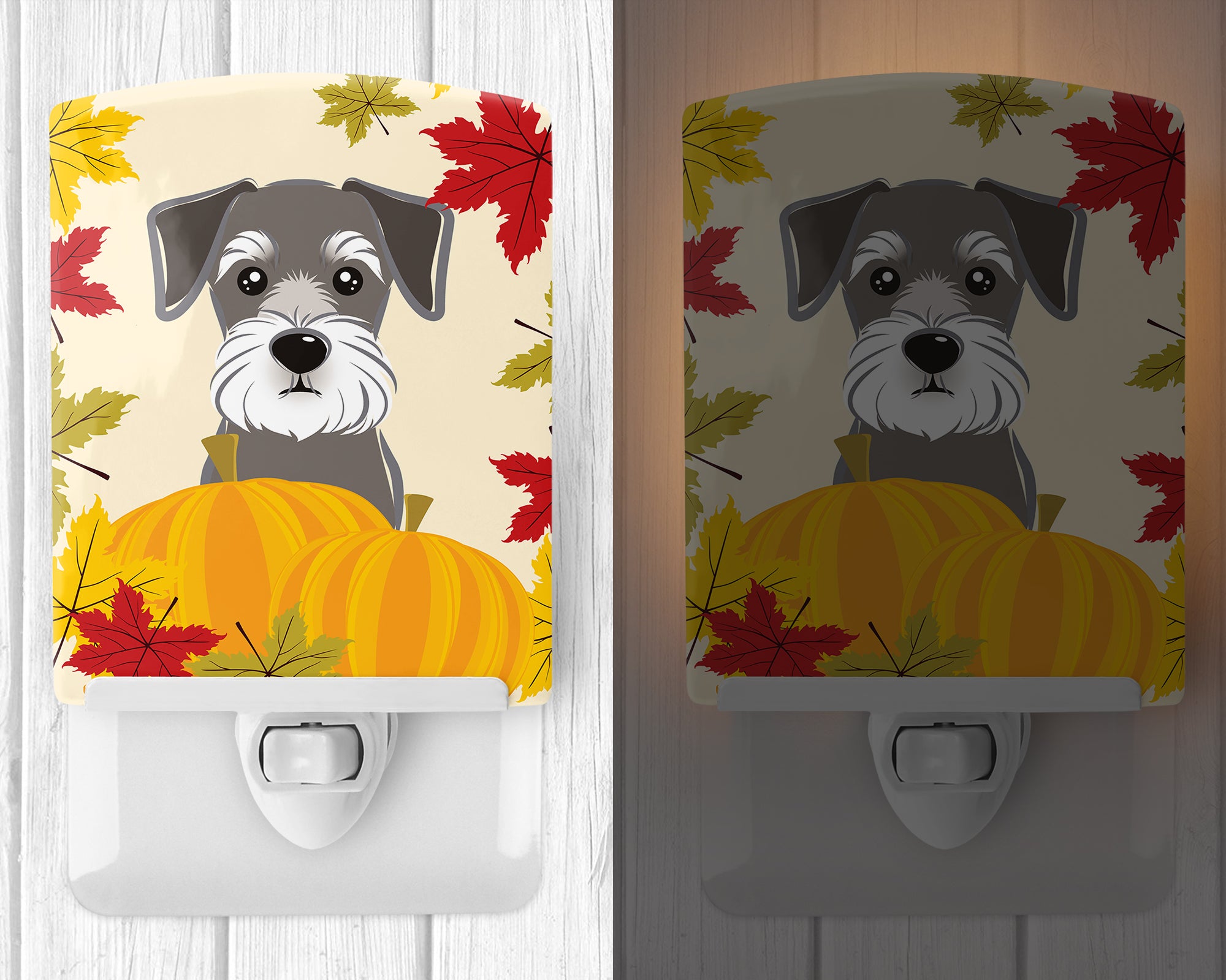 Schnauzer Thanksgiving Ceramic Night Light BB2012CNL - the-store.com