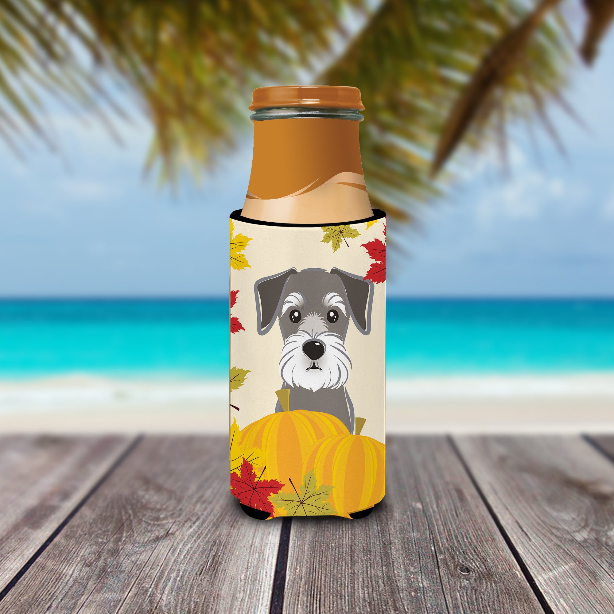 Schnauzer Thanksgiving  Ultra Beverage Insulator for slim cans BB2012MUK  the-store.com.