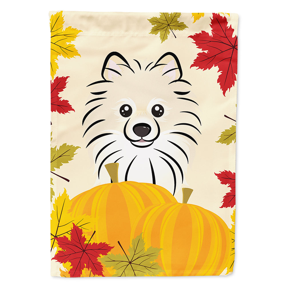 Pomeranian Thanksgiving Flag Canvas House Size BB2013CHF  the-store.com.