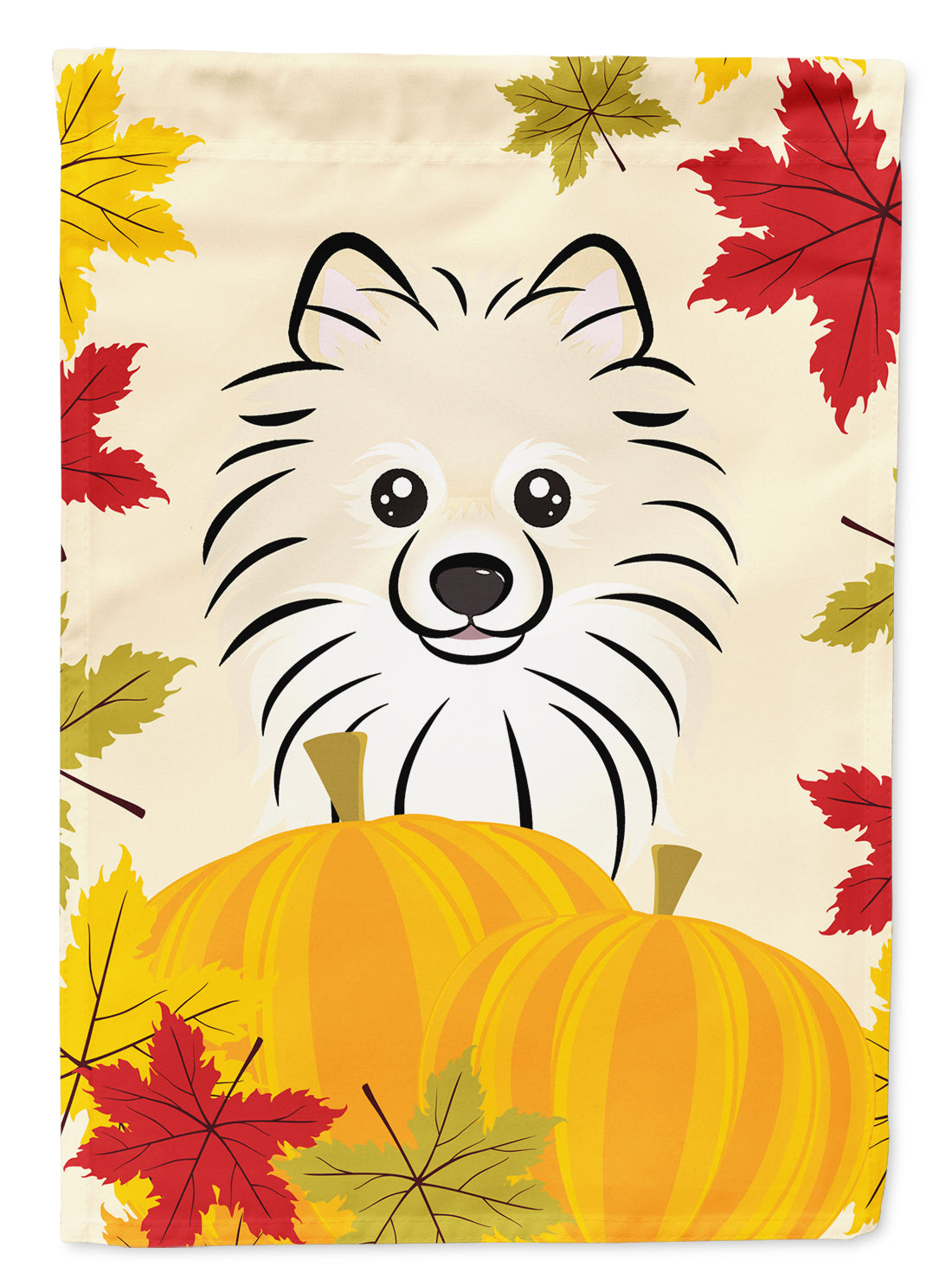 Pomeranian Thanksgiving Flag Garden Size BB2013GF.