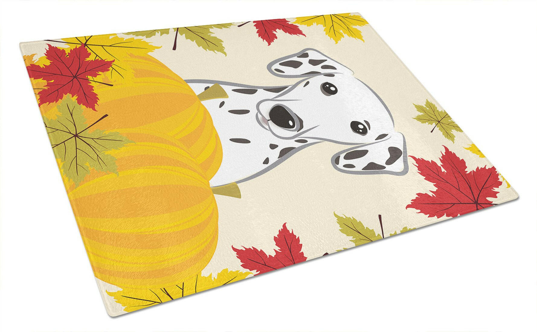 Dalmatian Thanksgiving Glass Cutting Board Large BB2016LCB by Caroline's Treasures