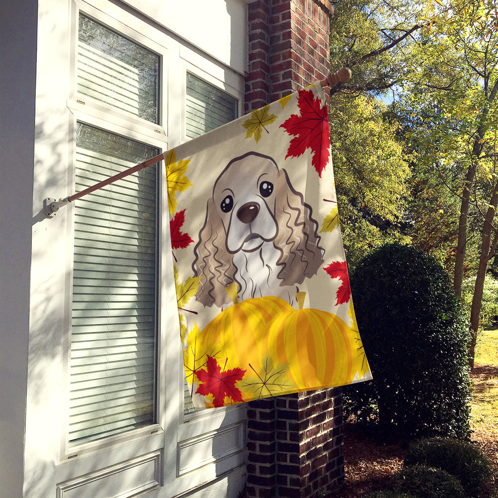 Cocker Spaniel Thanksgiving Flag Canvas House Size BB2022CHF  the-store.com.