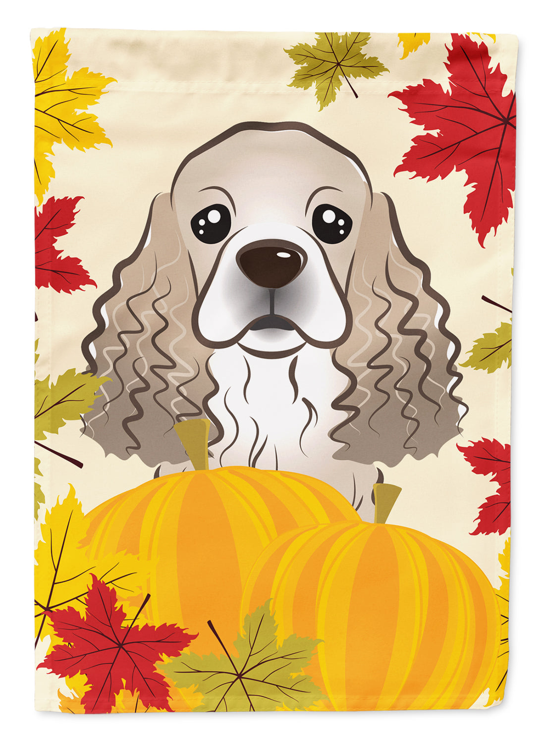 Cocker Spaniel Thanksgiving Flag Canvas House Size BB2022CHF  the-store.com.