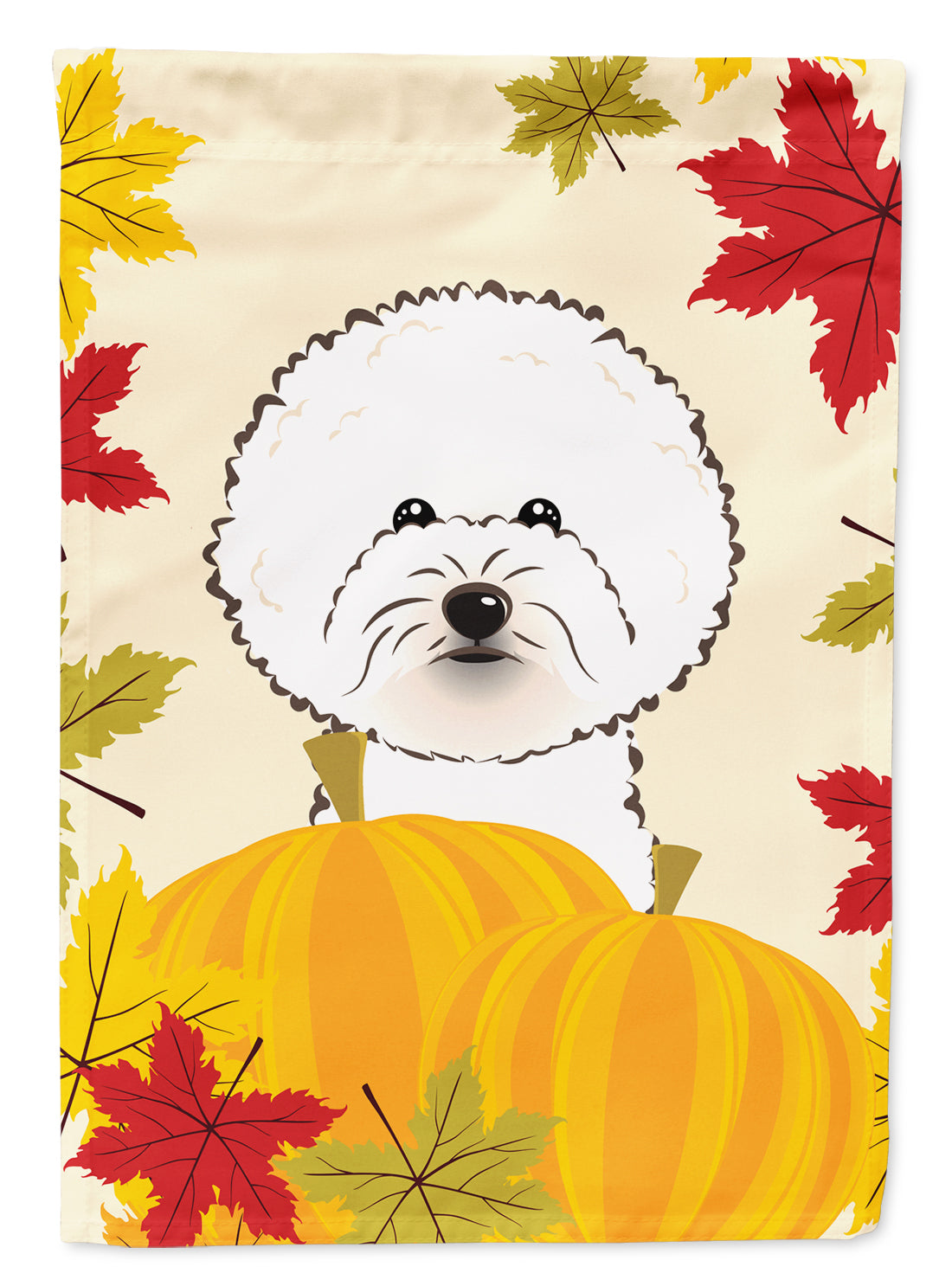 Bichon Frise Thanksgiving Flag Garden Size BB2023GF.