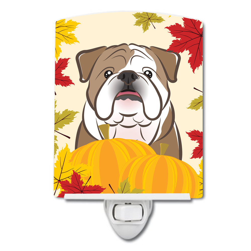 English Bulldog Thanksgiving Ceramic Night Light BB2025CNL - the-store.com