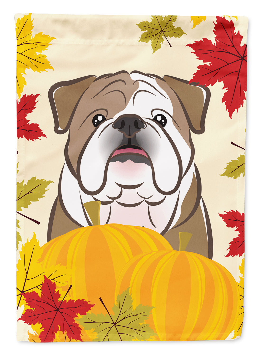 English Bulldog Thanksgiving Flag Garden Size BB2025GF.