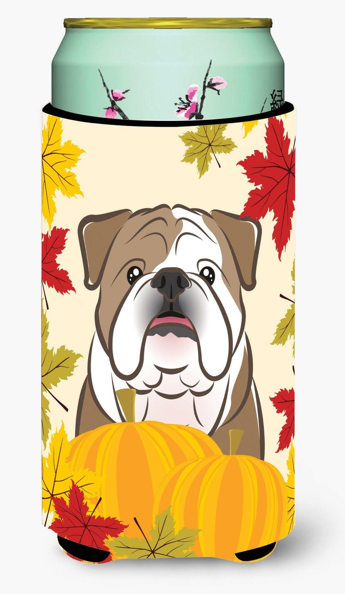 English Bulldog Thanksgiving Tall Boy Beverage Insulator  Hugger BB2025TBC by Caroline&#39;s Treasures