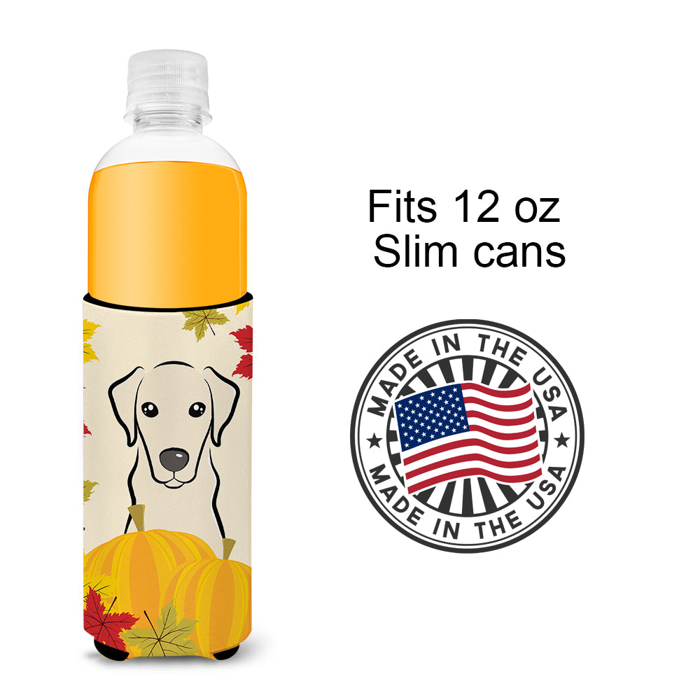 Yellow Labrador Thanksgiving  Ultra Beverage Insulator for slim cans BB2028MUK  the-store.com.