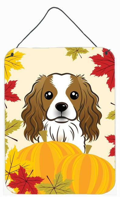 Cavalier Spaniel Thanksgiving Wall or Door Hanging Prints BB2030DS1216 by Caroline's Treasures