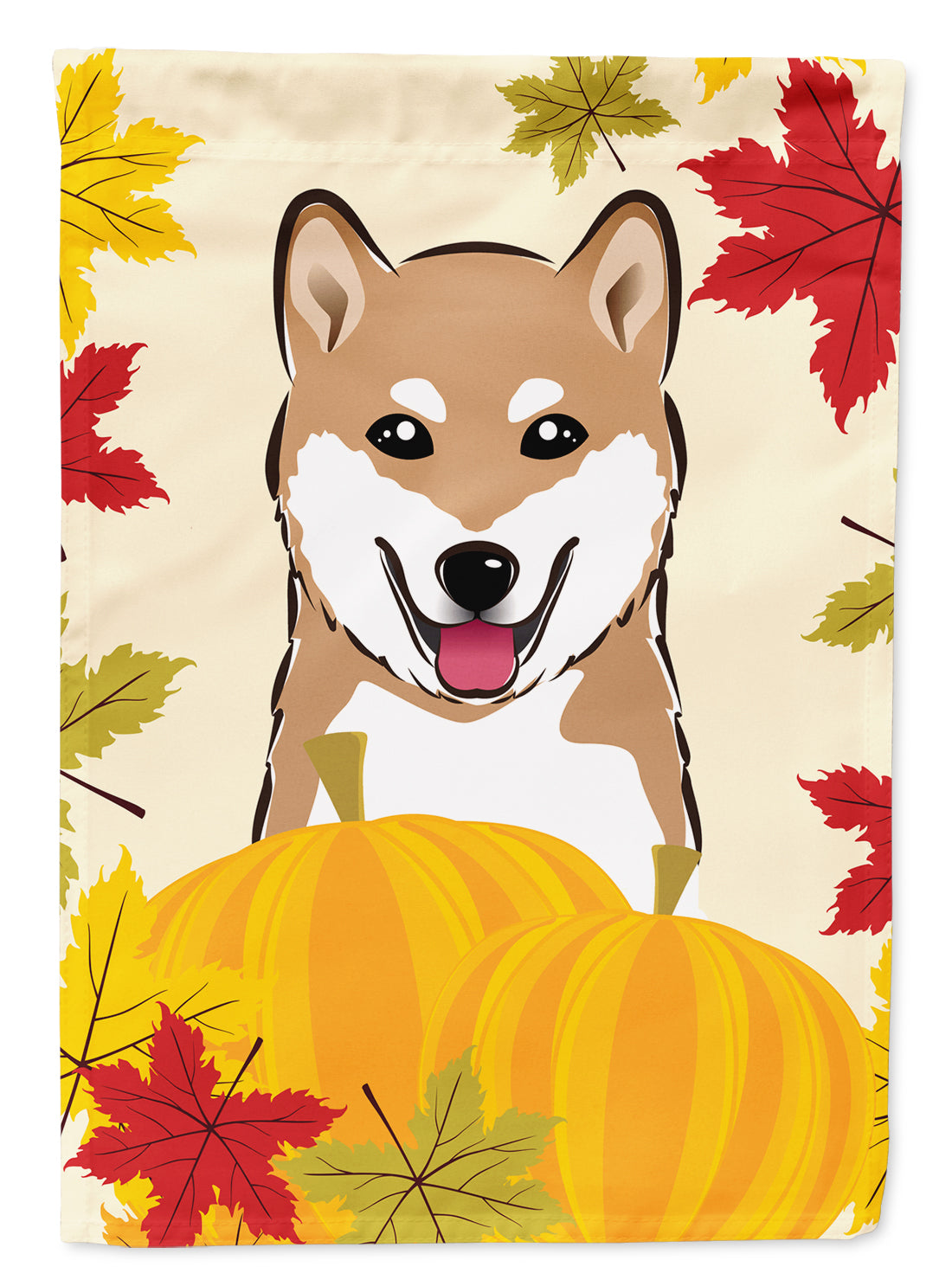 Shiba Inu Thanksgiving Flag Garden Size BB2031GF.